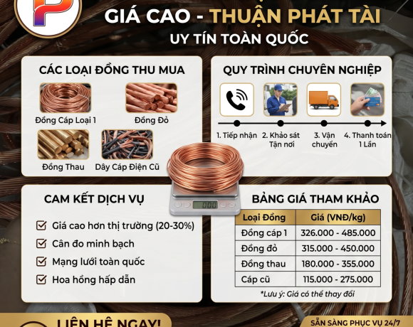 Thu Mua Phế Liệu Đồng Cáp Giá Cao Toàn Quốc - Thu Mua Tận Nơi