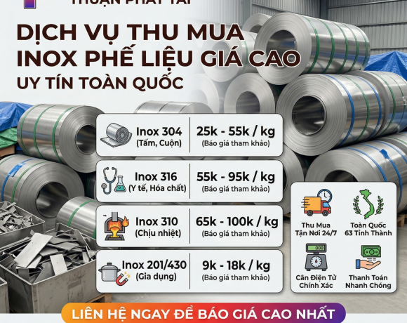 Thu Mua Inox Phế Liệu Giá Cao - Thu Mua Tận Nơi 24/7