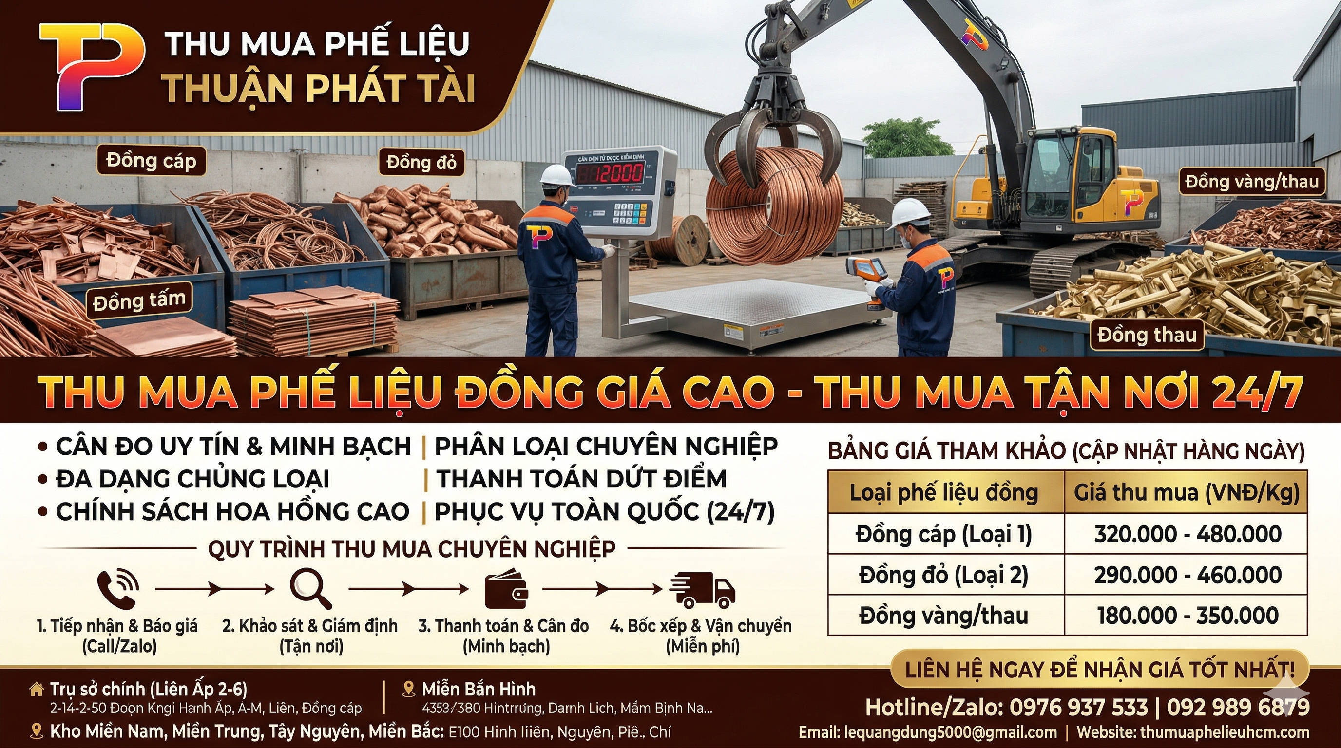 Thu mua phế liệu đồng giá cao
