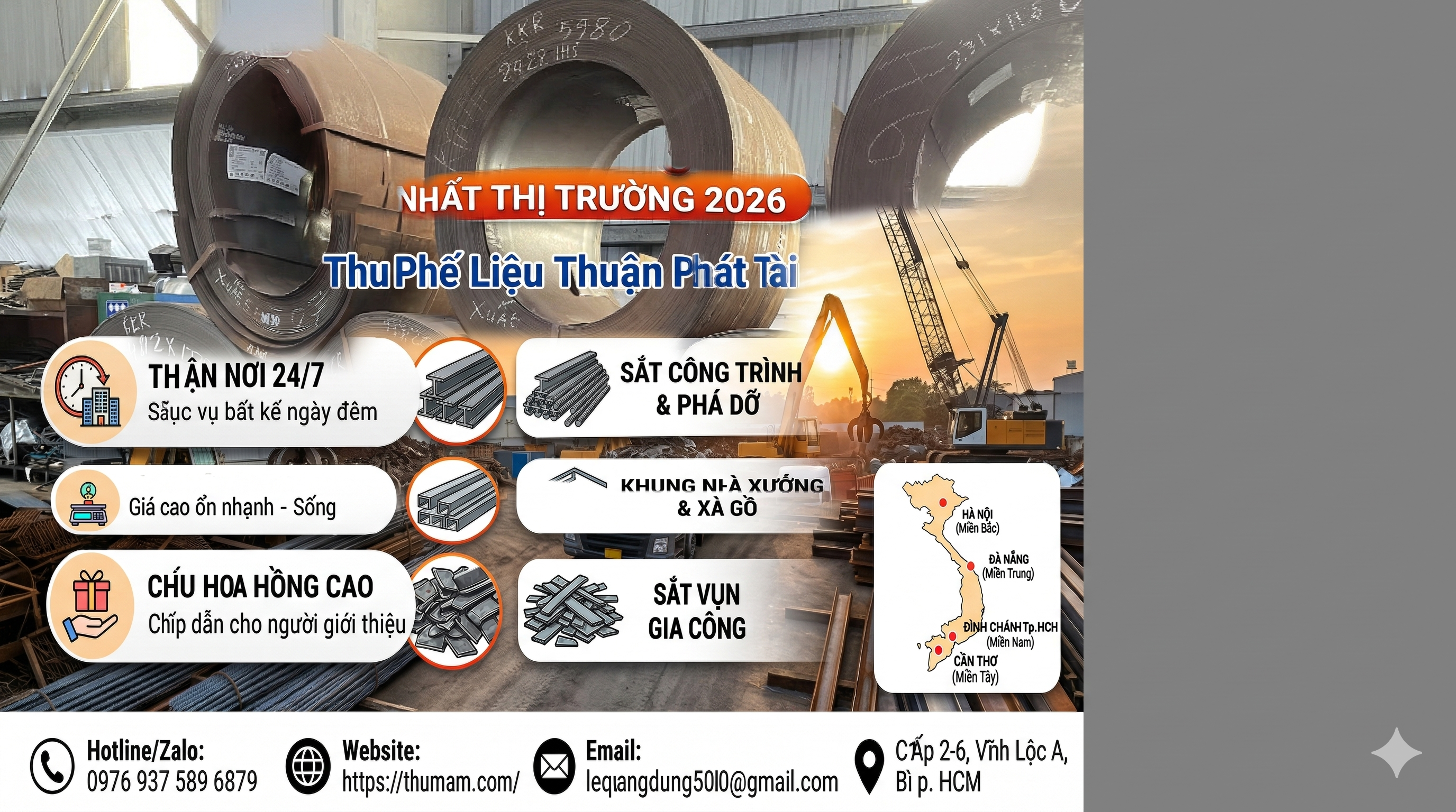 Thu mua khung kèo nhà xưởng