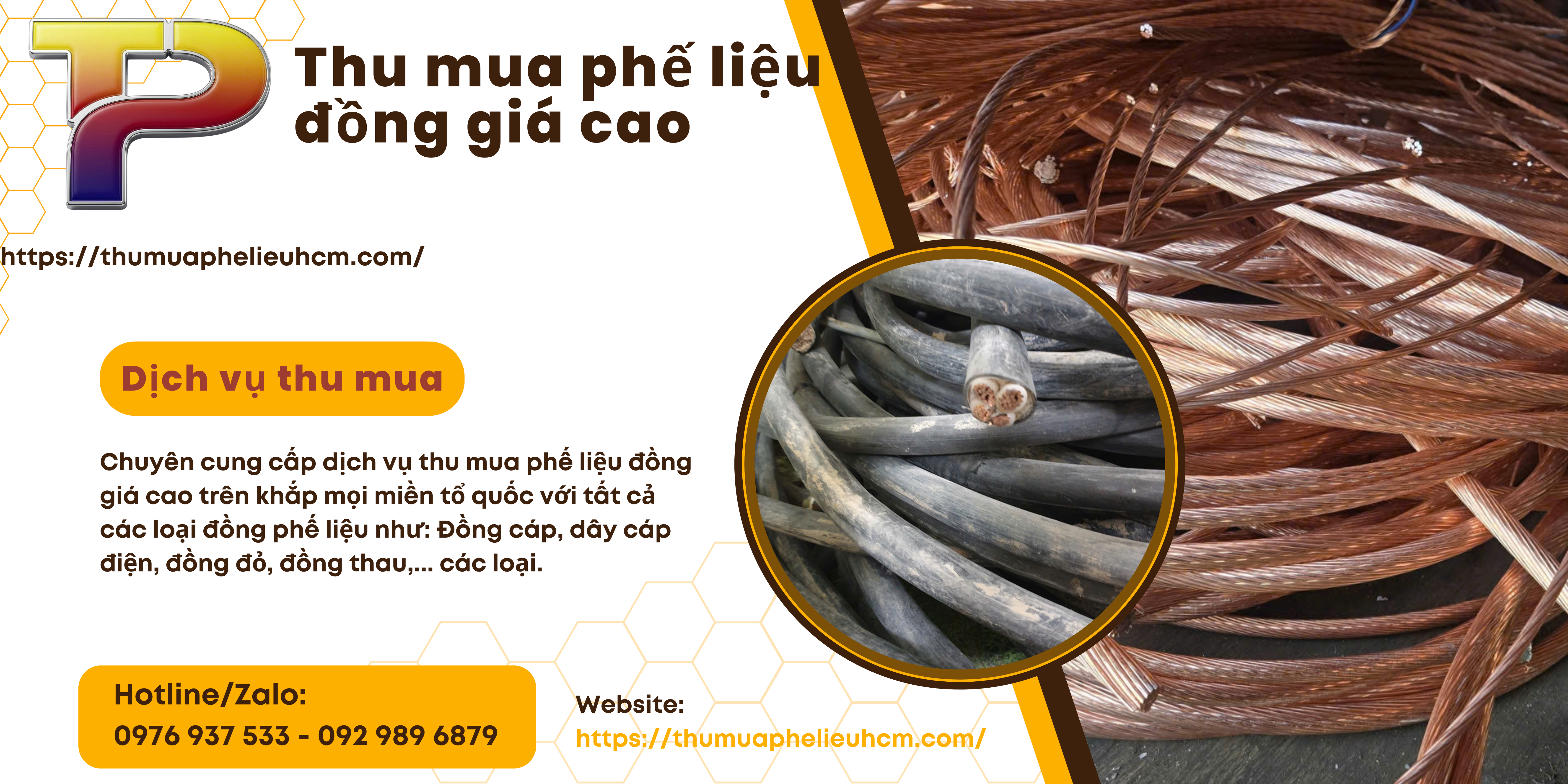 Thu mua đồng cáp phế liệu giá cao