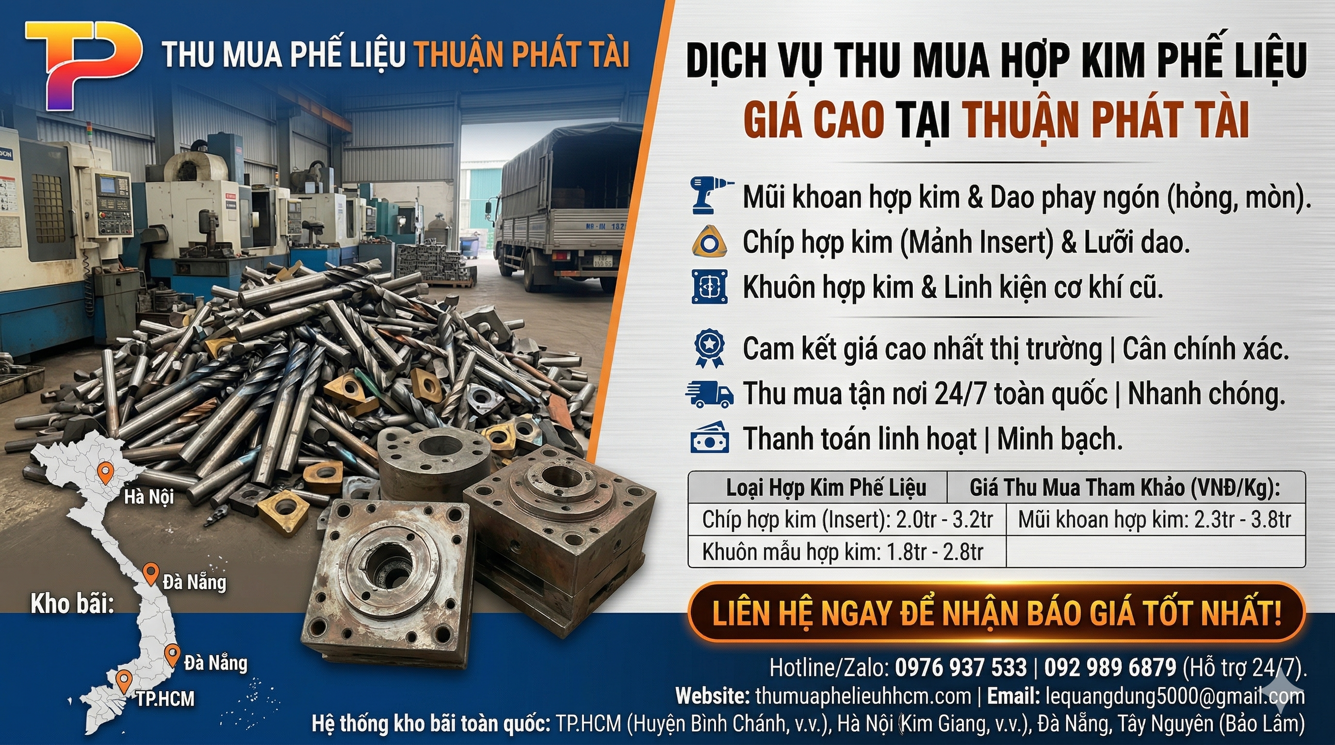 Thu mua hợp kim giá cao