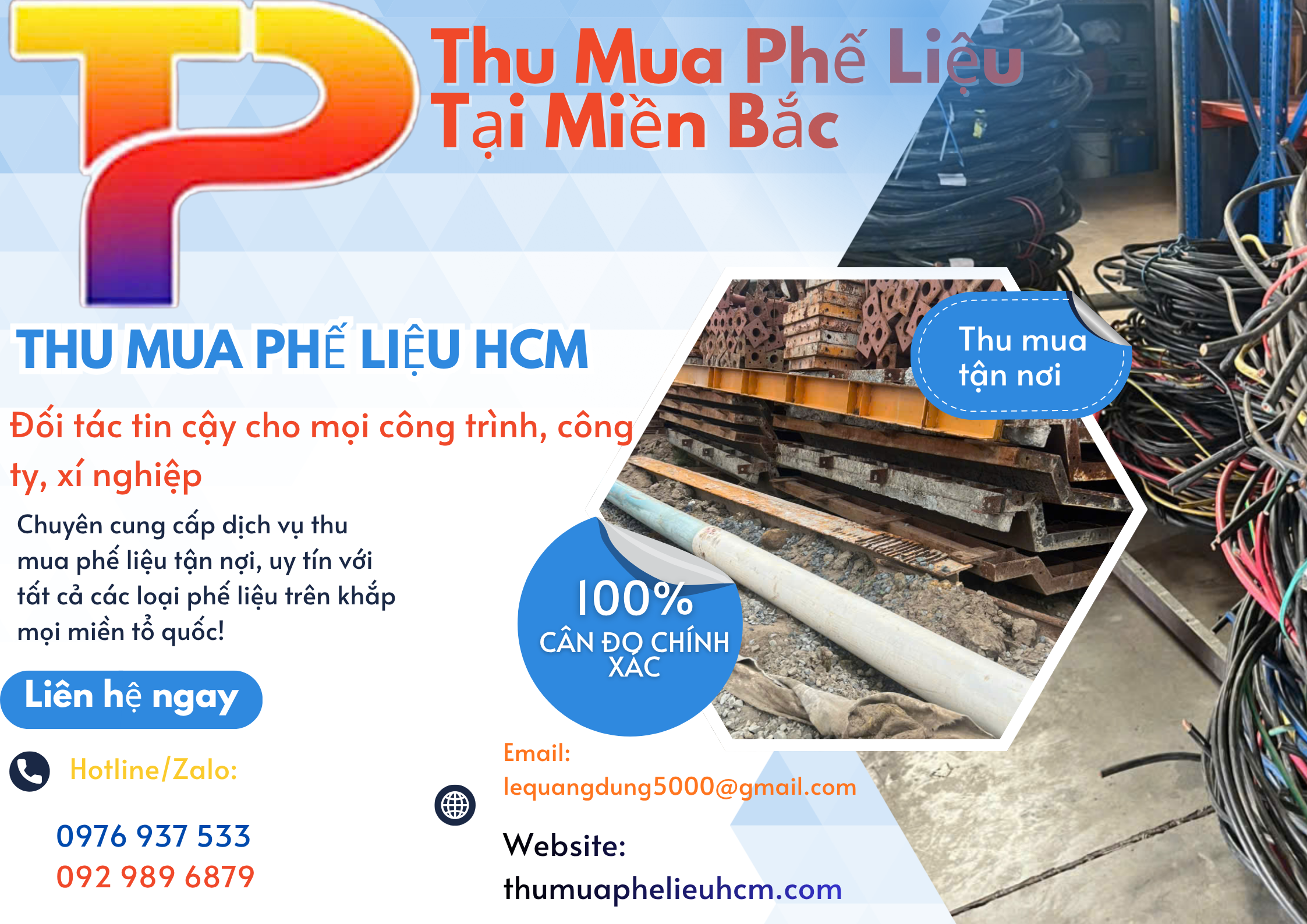 Thu mua phế liệu Miền Bắc giá cao tận nơi