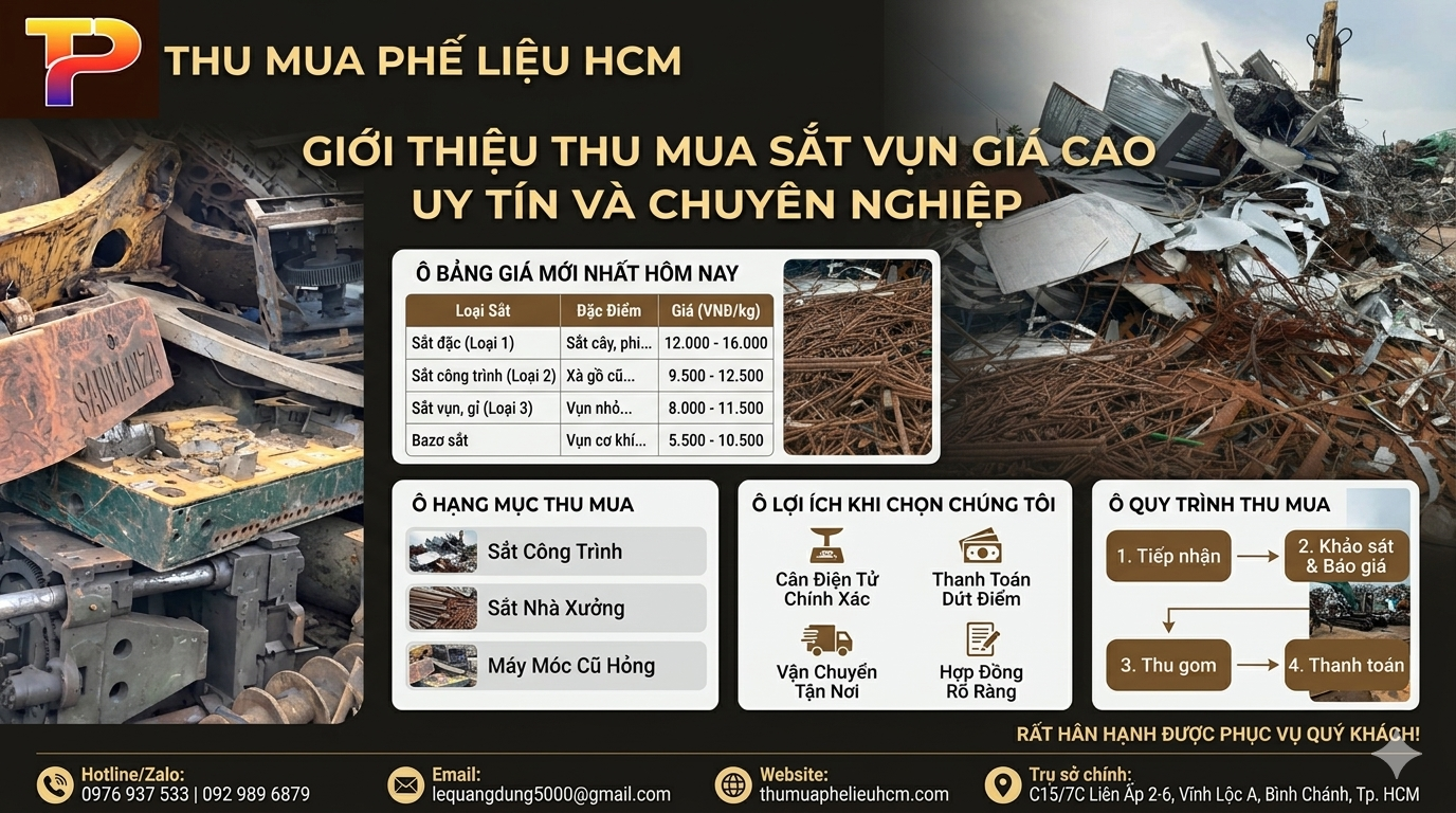 Thu Mua Sắt Vụn Giá Cao - Thu Mua Tận Nơi 24/7