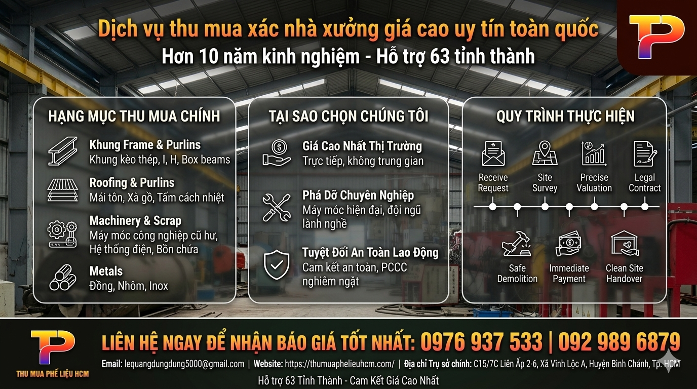 Thu mua xác nhà xưởng cũ giá cao