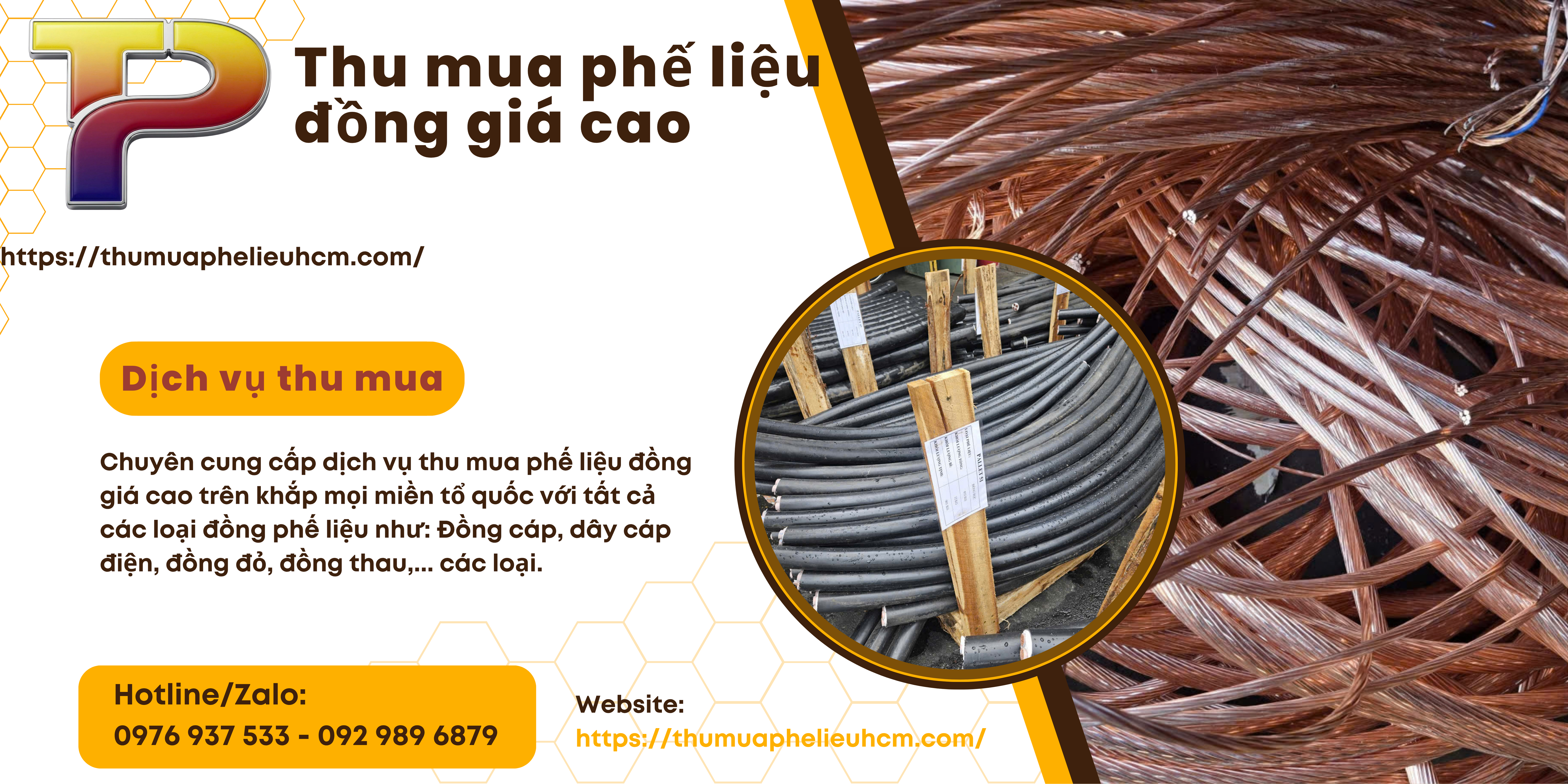 Thu mua đồng cáp điện giá cao tận nơi